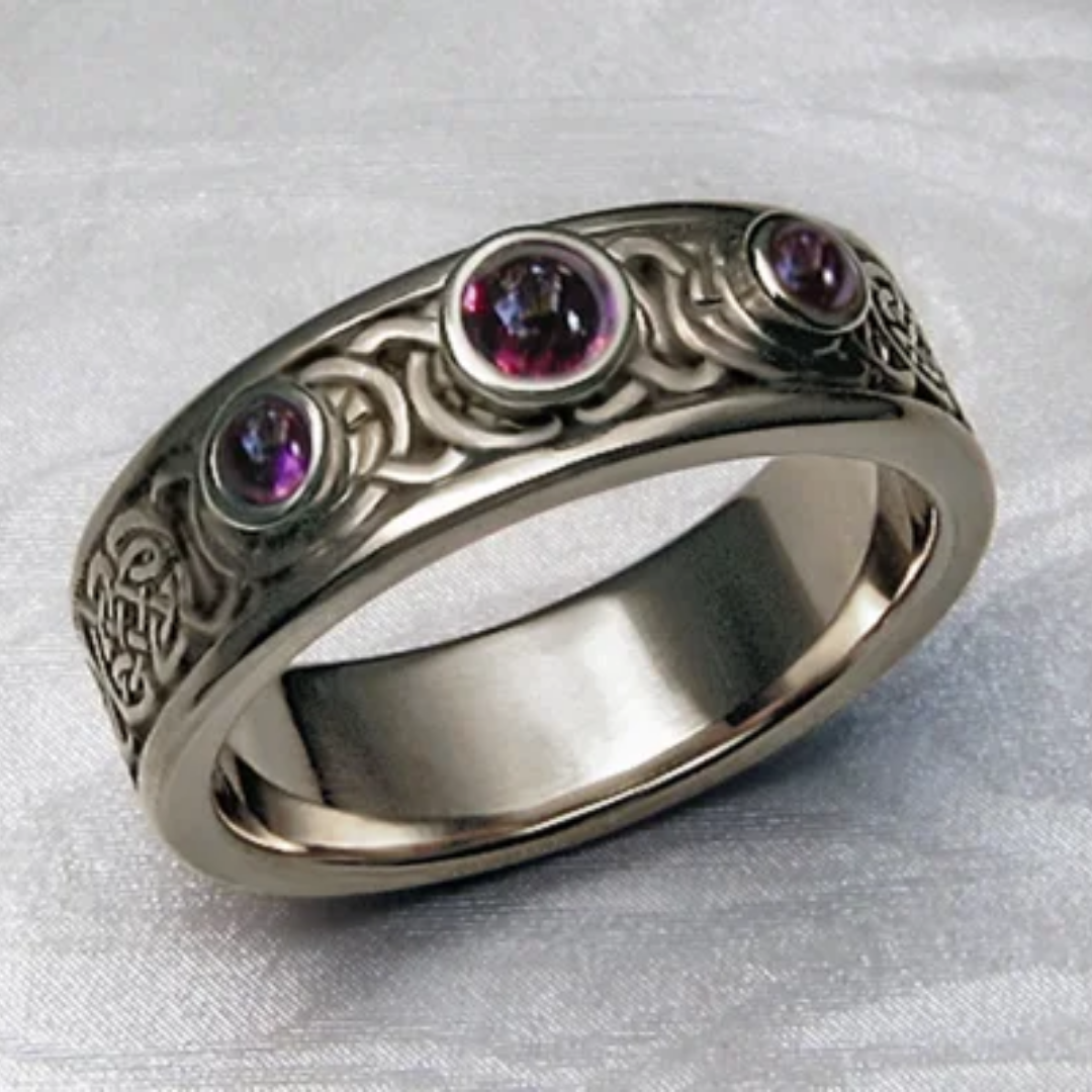 Vintage Amethyst Crown Ring